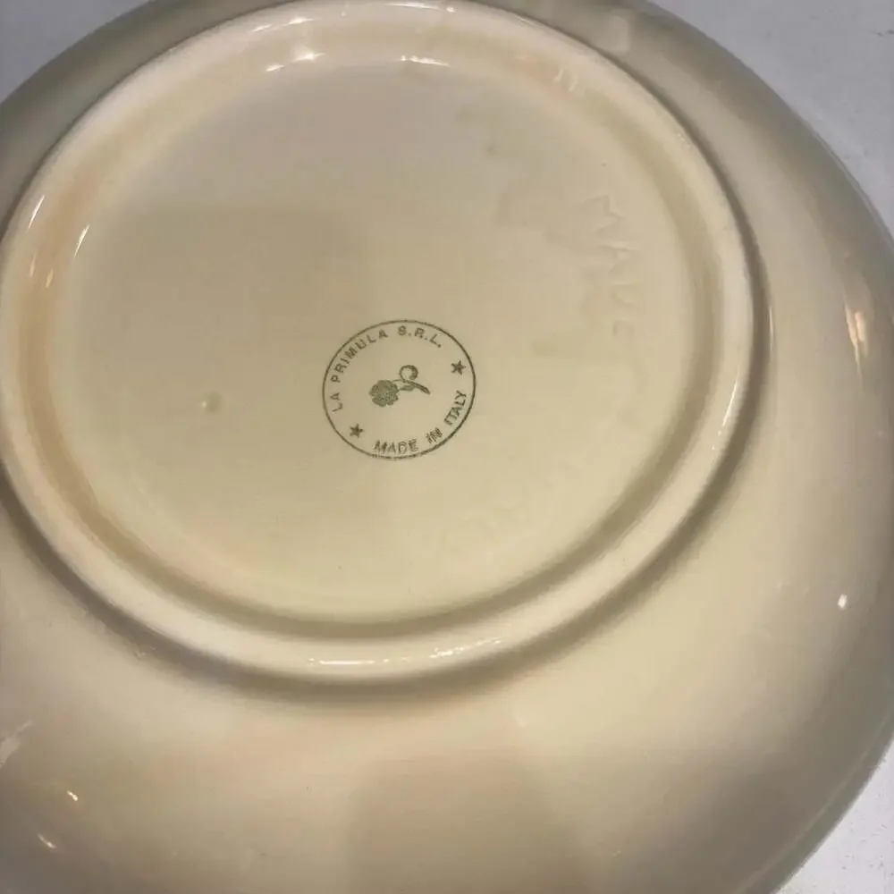 La Primula 12.5” Christmas Holly Bowl Salad Pasta Dish Made In Italy